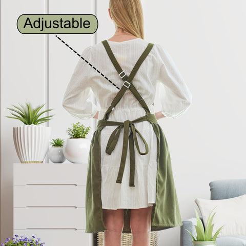Delantal FOTVEFLEIR con tiras traseras ajustables para un ajuste personalizado