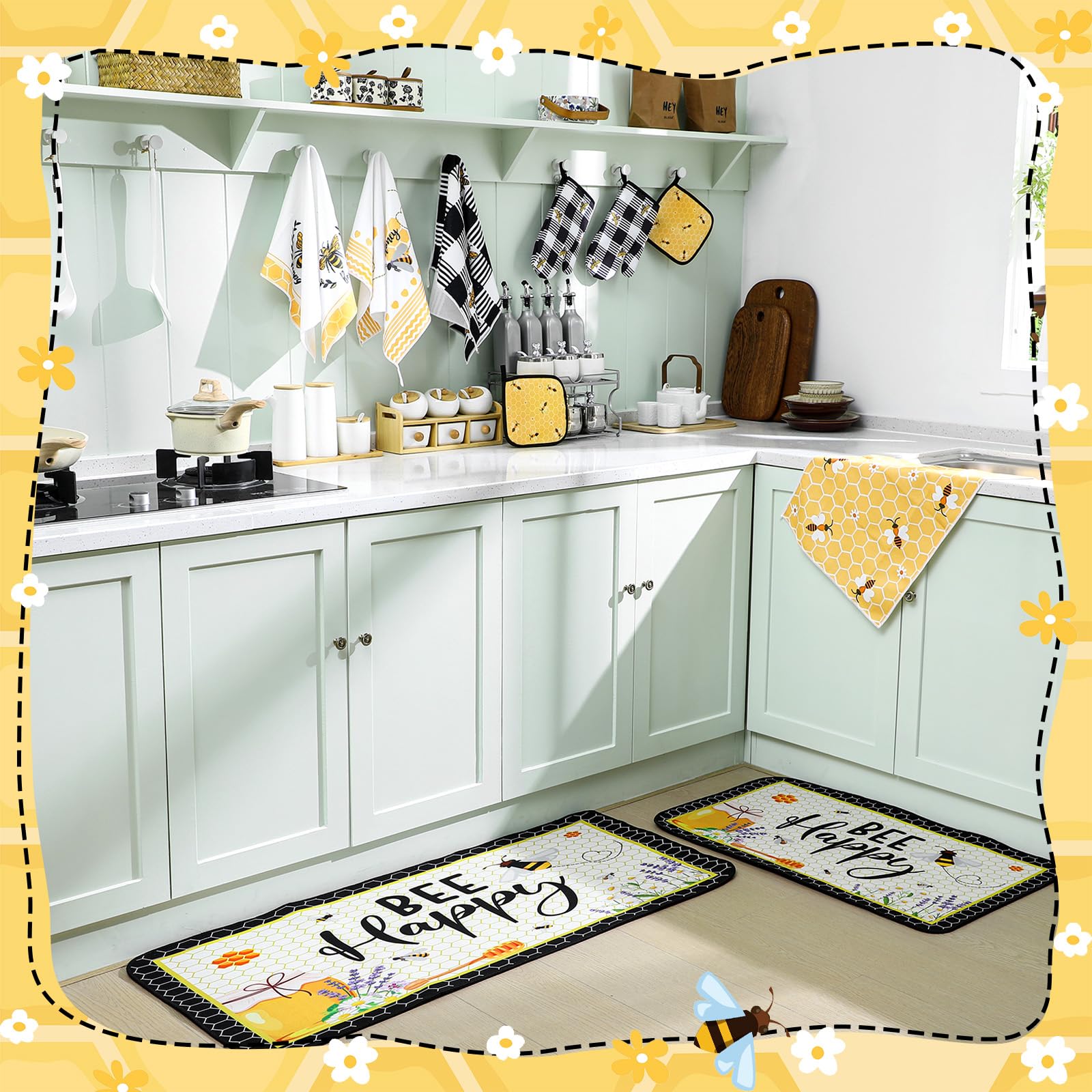 Set de cocina abeja Fourluoo, decorativo y práctico