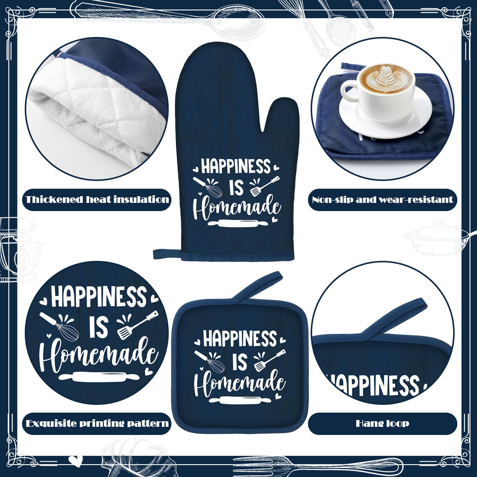 Kit decorativo Fourluoo para cocina estilo rustico, añade encanto práctico