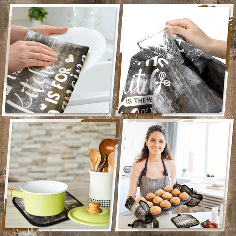 Fourluoo manoplas de cocina: protección térmica para hornear y manipular ollas