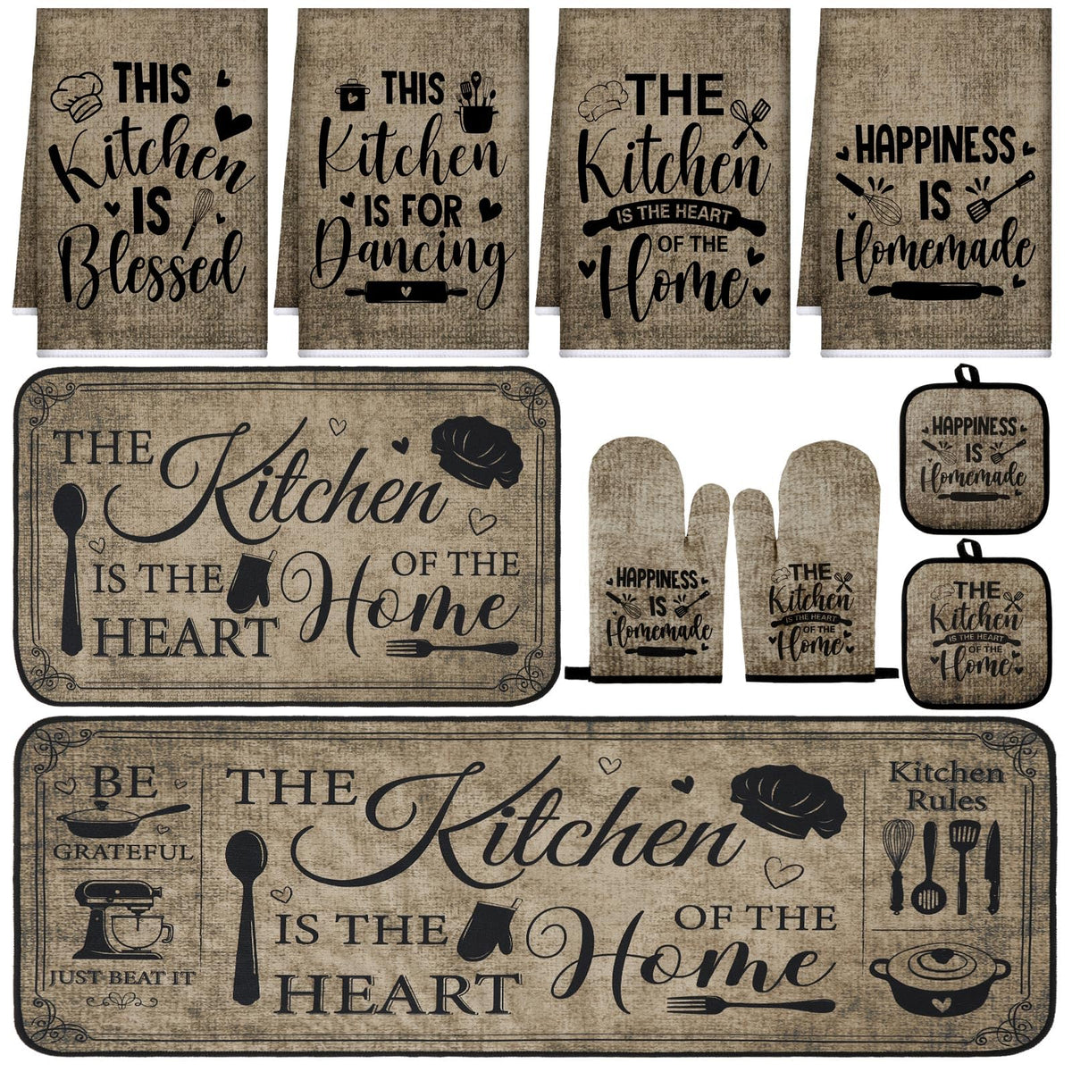 Fourluoo toallas de cocina retro con gran absorción para secar platos y manos.