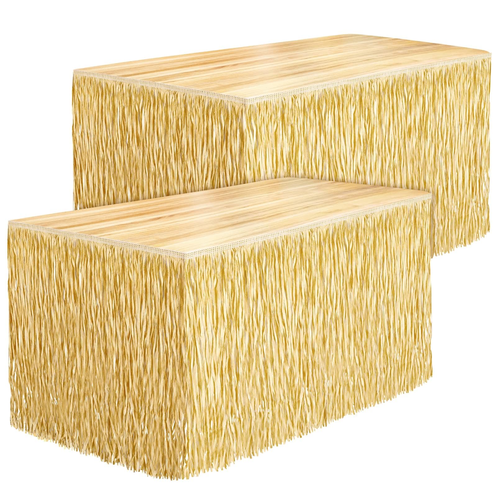 Fovths falda de mesa Luau, vista general, ideal para transformar cualquier superficie en escena tropical