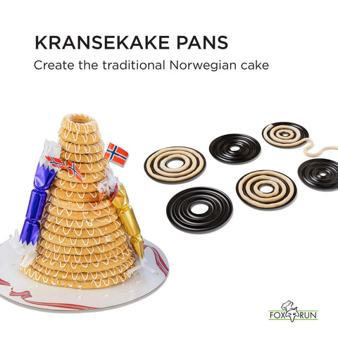 Fox Run kransekake-18-capas diseño ideal para celebraciones noruegas.