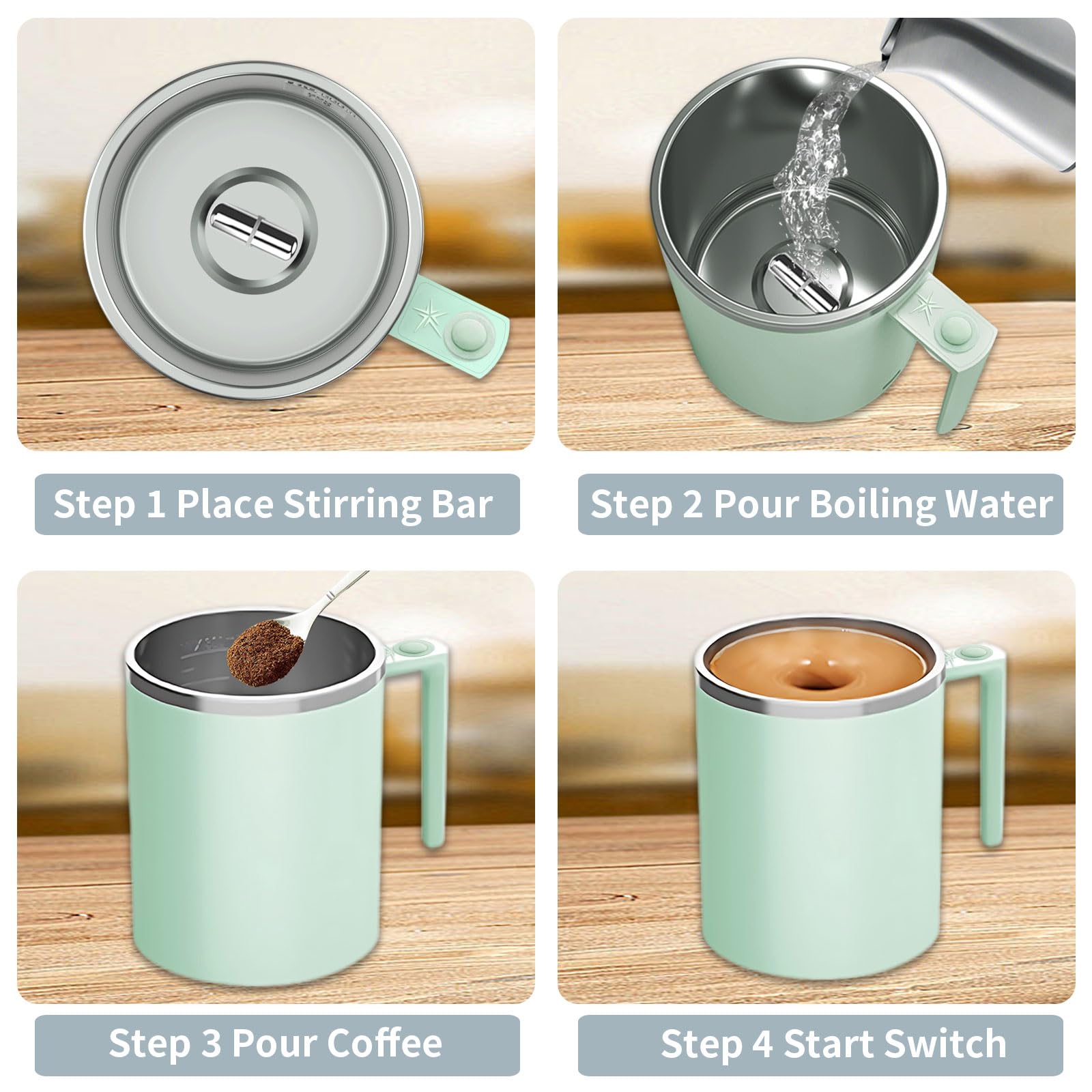 FOXNSK Taza eléctrica IP67: diseñada para casa, oficina o viaje