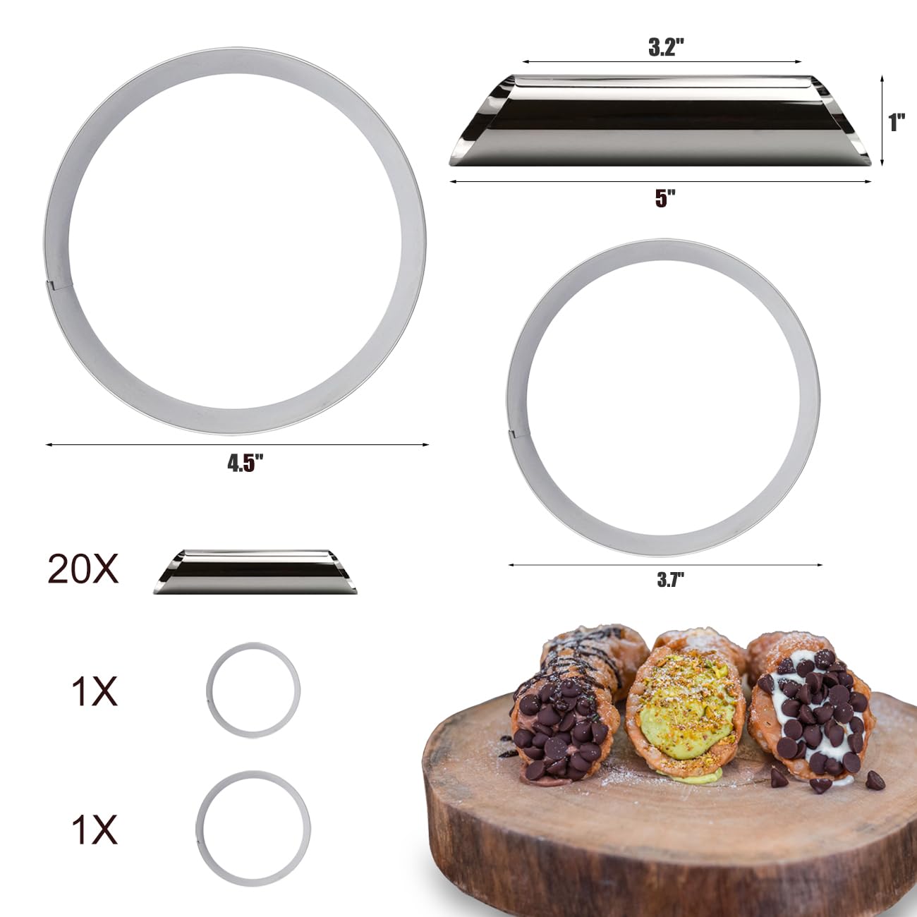 FoxWelkin caja de almacenamiento para kit cannoli, guardado ordenado.