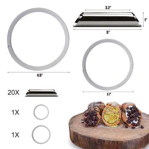 FoxWelkin caja de almacenamiento para kit cannoli, guardado ordenado.