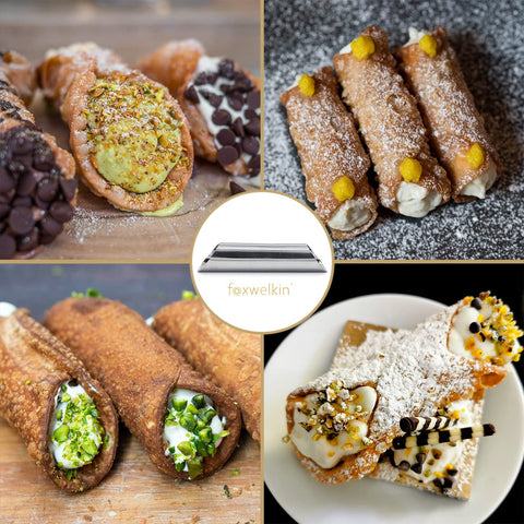 FoxWelkin kit completo de 22 piezas para repostería cannoli en casa.