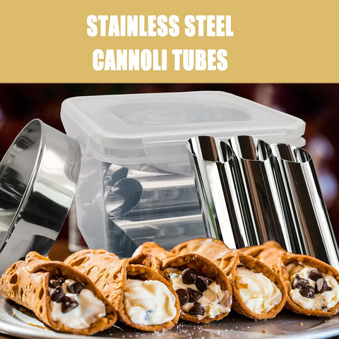 Tamaños: cannoli de 5 pulgadas por 1 pulgada para recetas diversas.
