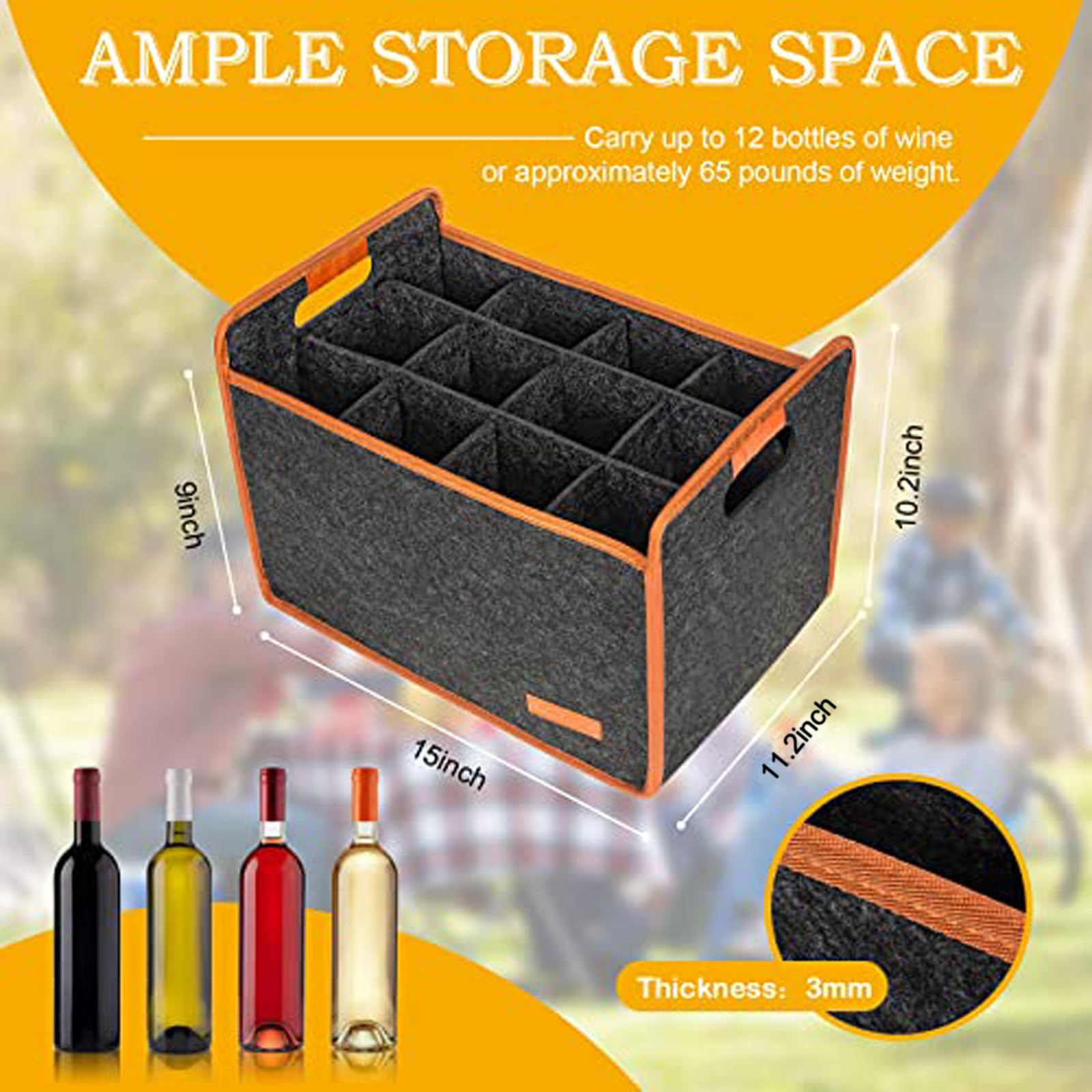 La bolsa Foyego ofrece amplio espacio para 12 botellas, ideal para excursiones y picnics.