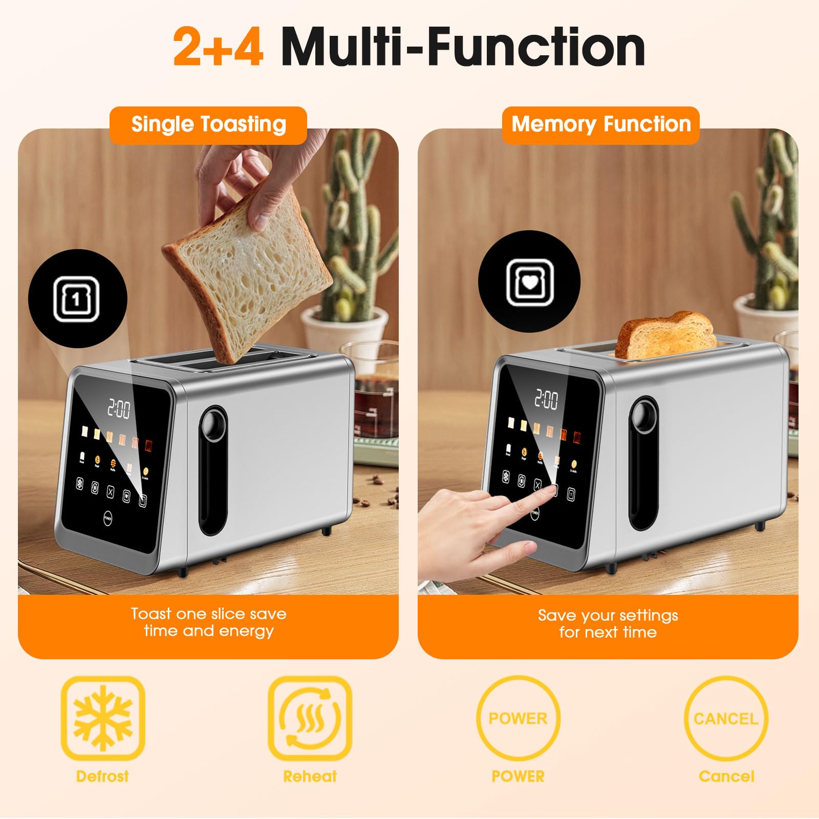 Foyoconven Toaster: modo de una rebanada para eficiencia