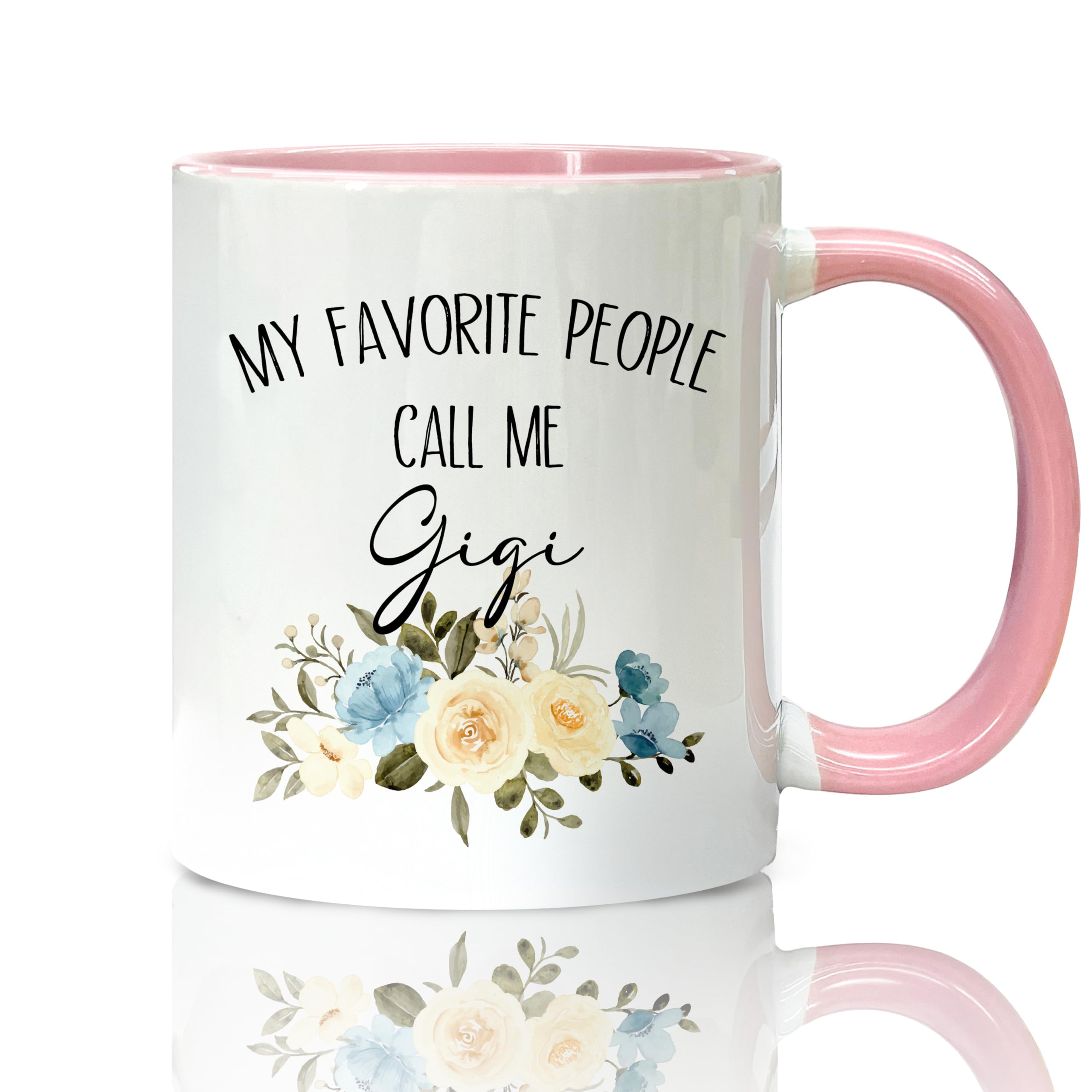 Taza Gigi de Foyoulame rosa frontal, ideal para café diario