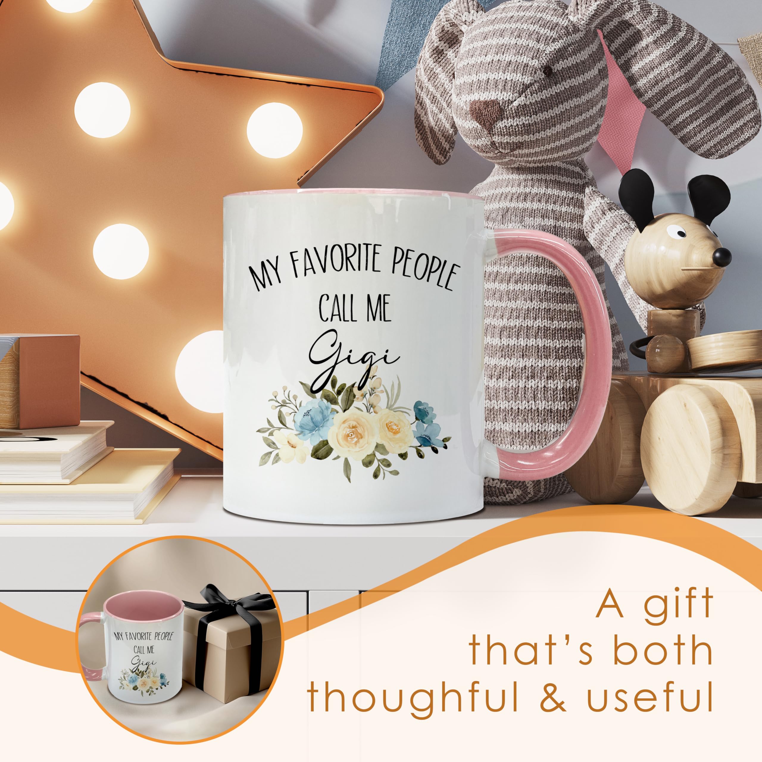 Rutina diaria: disfrutar de bebidas con la taza Gigi de 11 onzas diseño atemporal