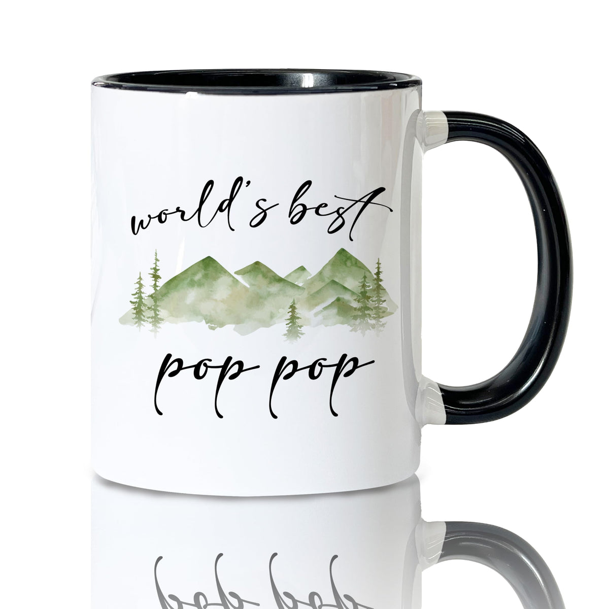 Foyoulame Taza Pop Pop de cerámica 11oz para café y té, uso diario.