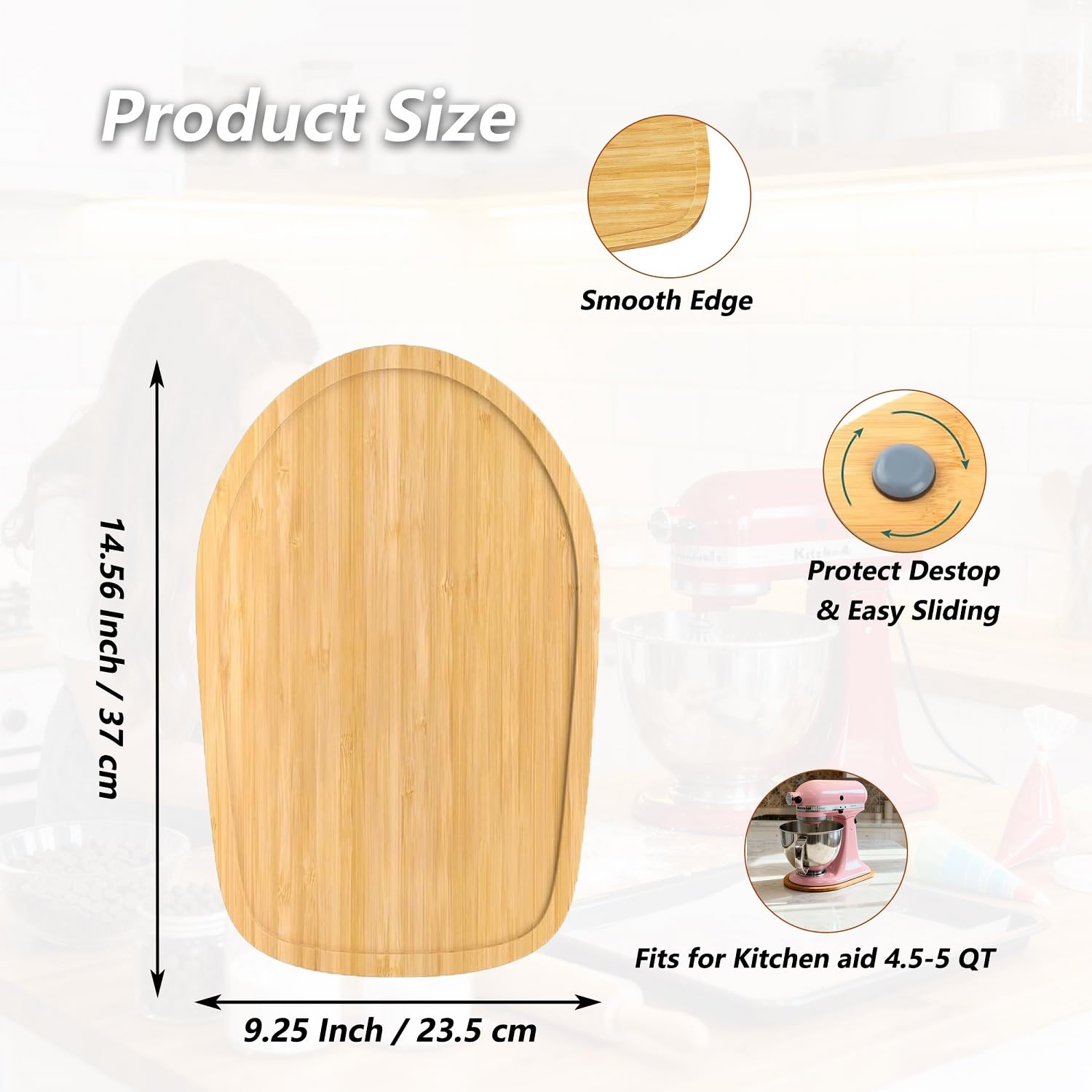 Fracijuy compatibilidad con KitchenAid 4.5–5 cuartos, apto para Artisan y Classic.