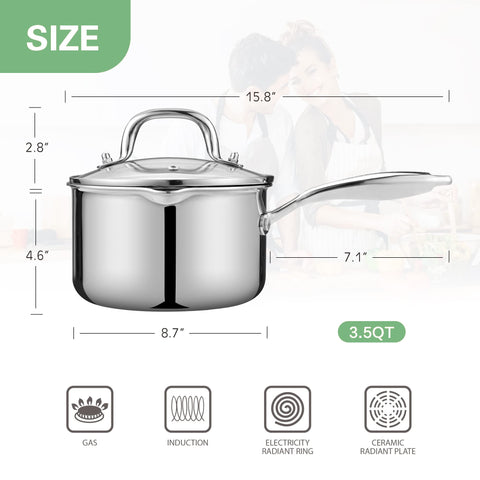 Fracoda olla apta para inducción y todo tipo de cocinas.