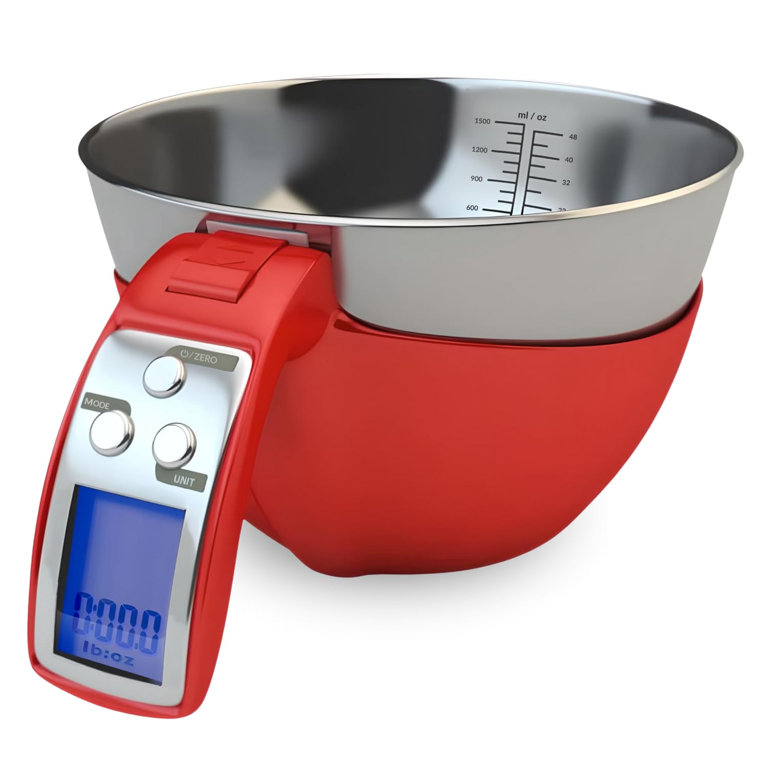 Fradel balanza de cocina digital con bol removible para mezclar y pesar con precisión.
