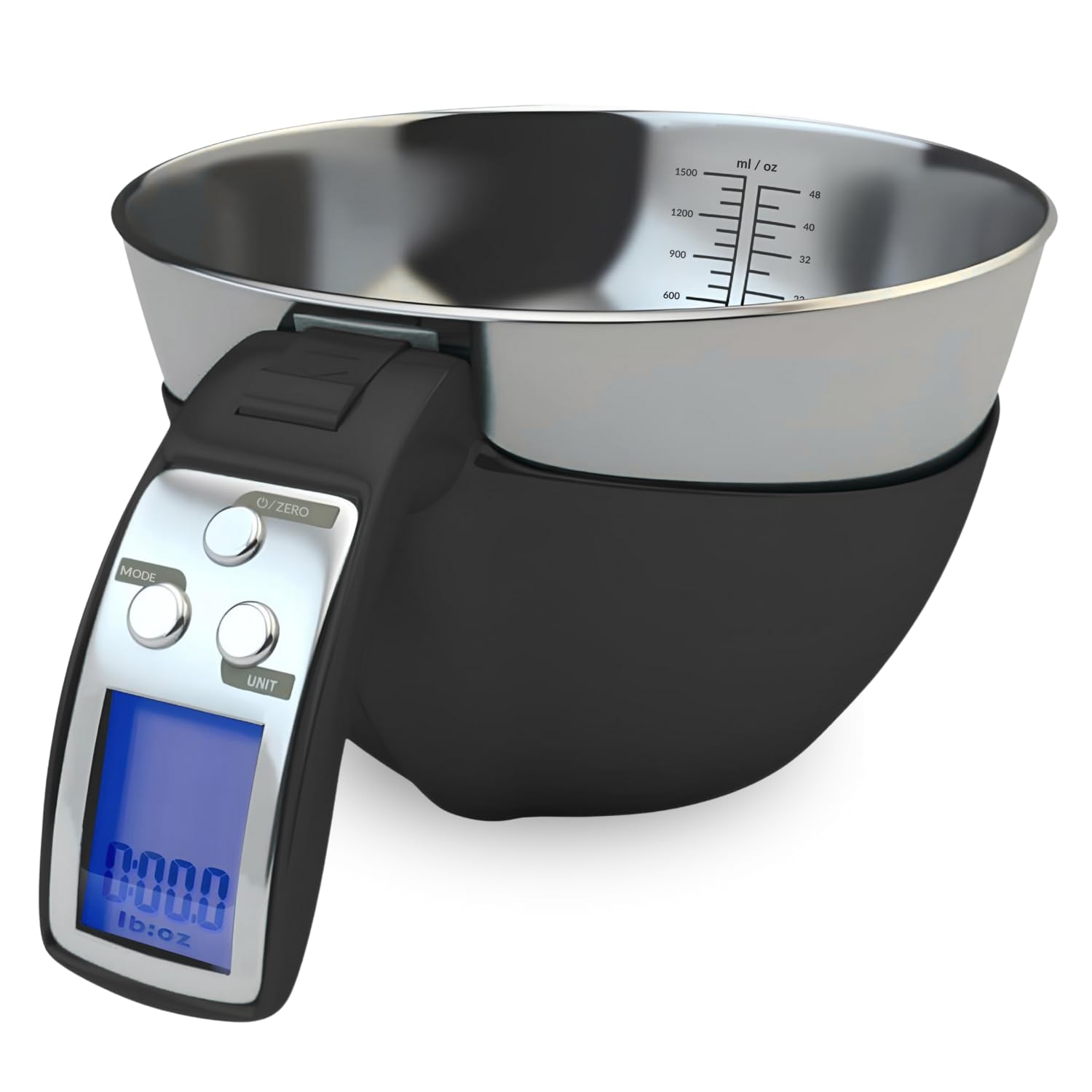 Fradel pesa digital de cocina con cuenco removible para medir con precisión