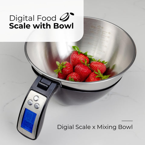 Fradel pesa digital con precisión en gramos y onzas para recetas exactas