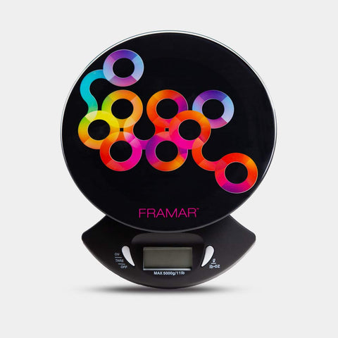 FRAMAR Escala digital con vidrio templado ofrece un acabado elegante y fácil limpieza.