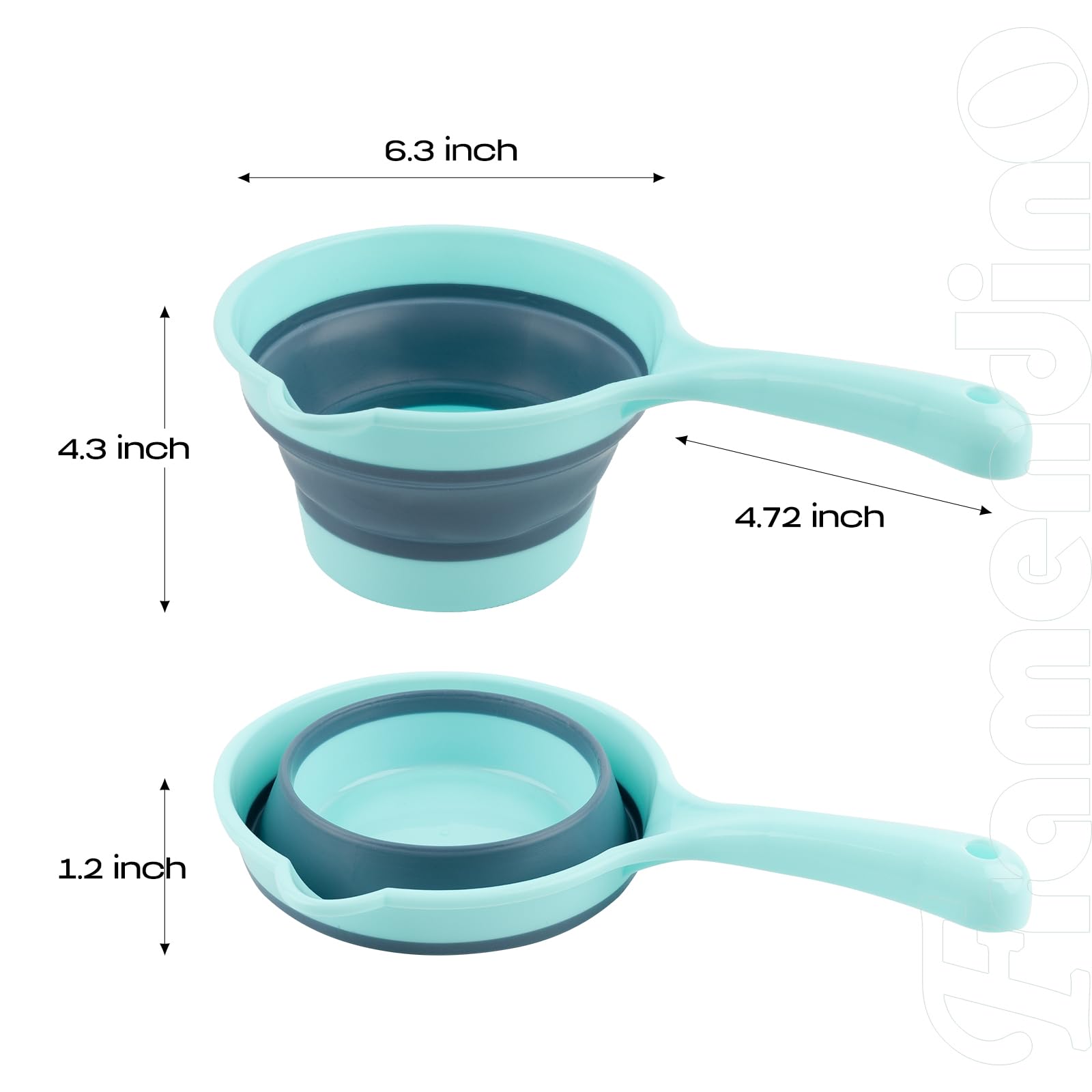 Framendino cucharón plegable para baño, fácil de lavar y secar.