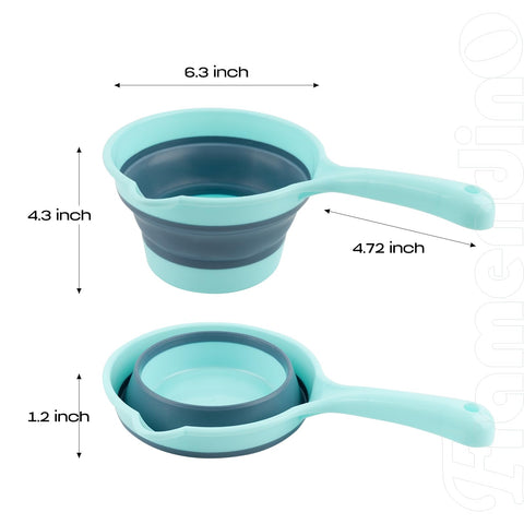 Framendino cucharón plegable para baño, fácil de lavar y secar.