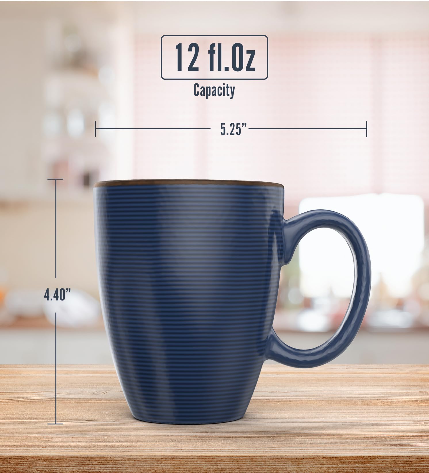 Francois et Mimi: taza café cerámica 12oz duradera para casa u oficina.