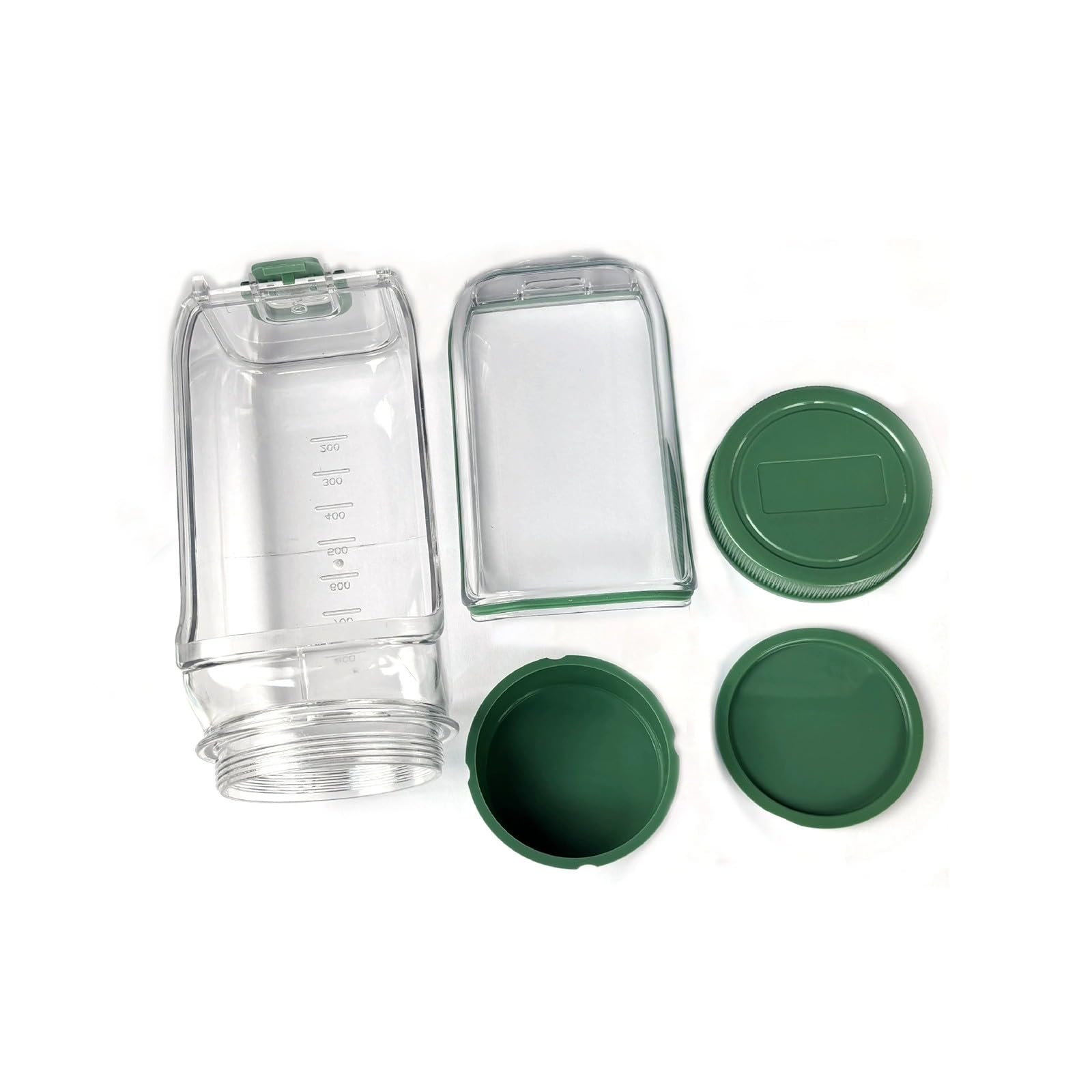 Frasco-ensaladas apto para lavavajillas y congelador, uso flexible.