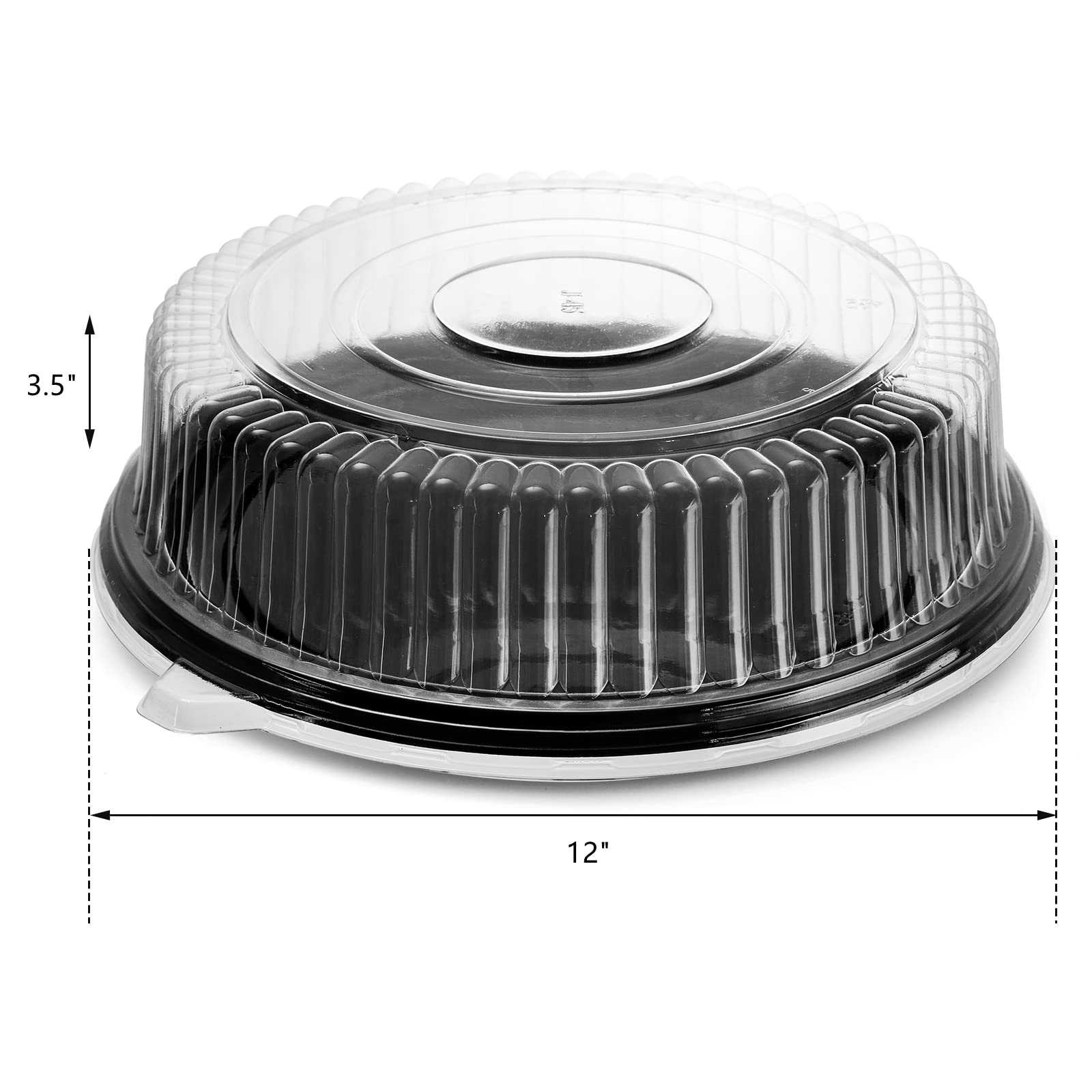 Bandeja plástica negra Frcctre de 12 pulgadas ideal para catering y picnic