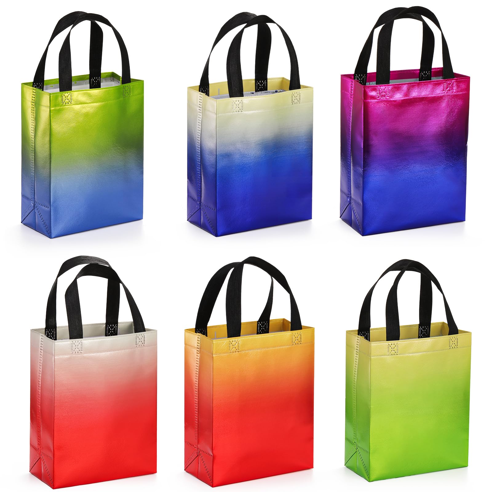 Frcctre bolsas brillantes gradiente lila, ligeras y plegables para almacenamiento.