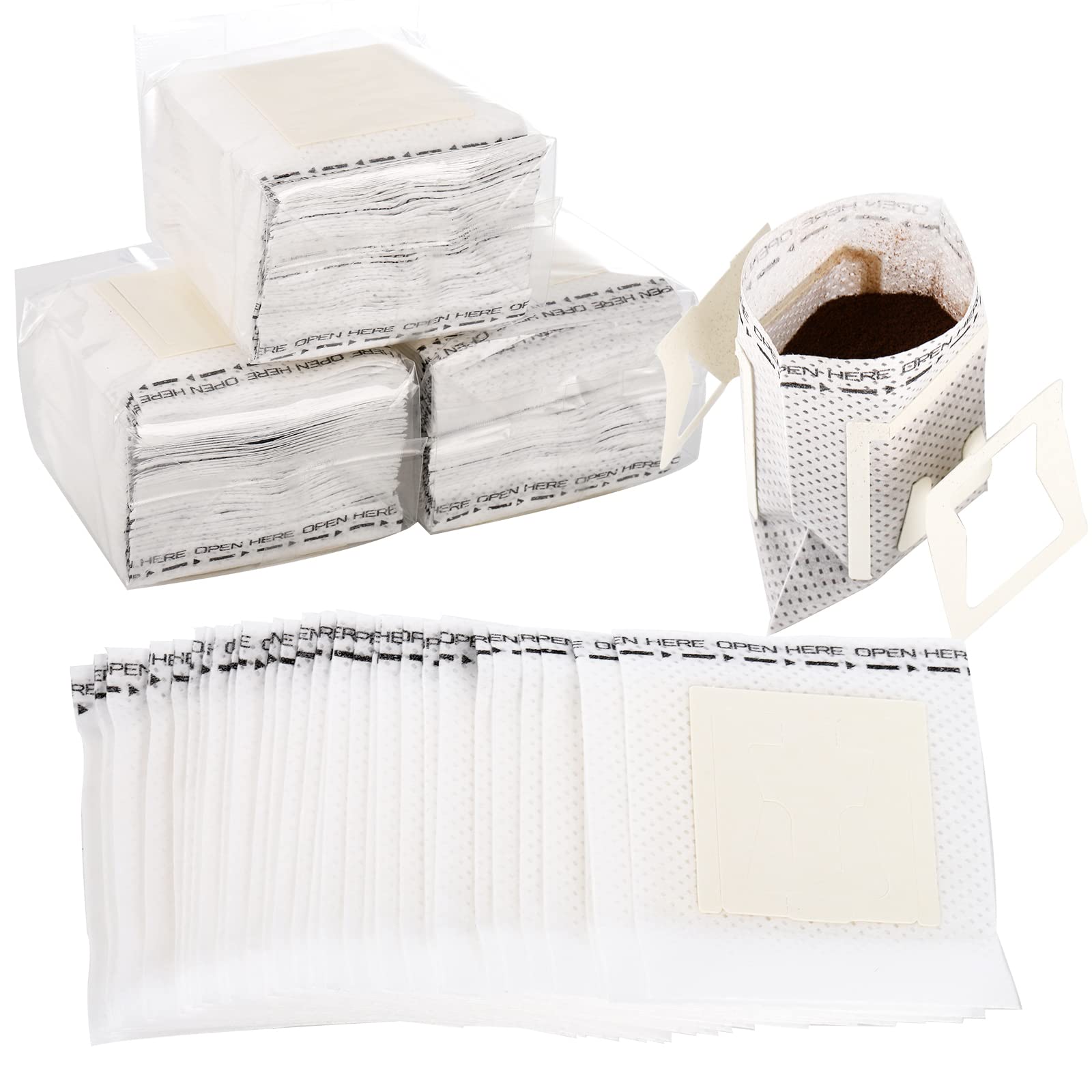 Frcctre filtro café desechable en empaque de 4 bolsas para casa u oficina