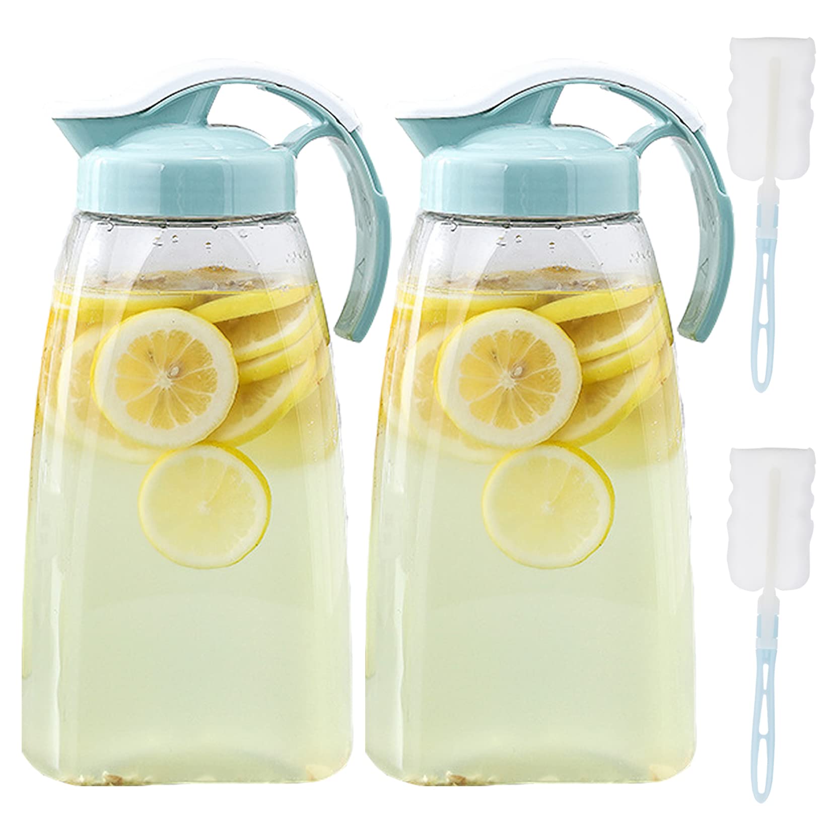 Frcctre jarras-agua-74oz con tapa hermética para almacenamiento seguro.