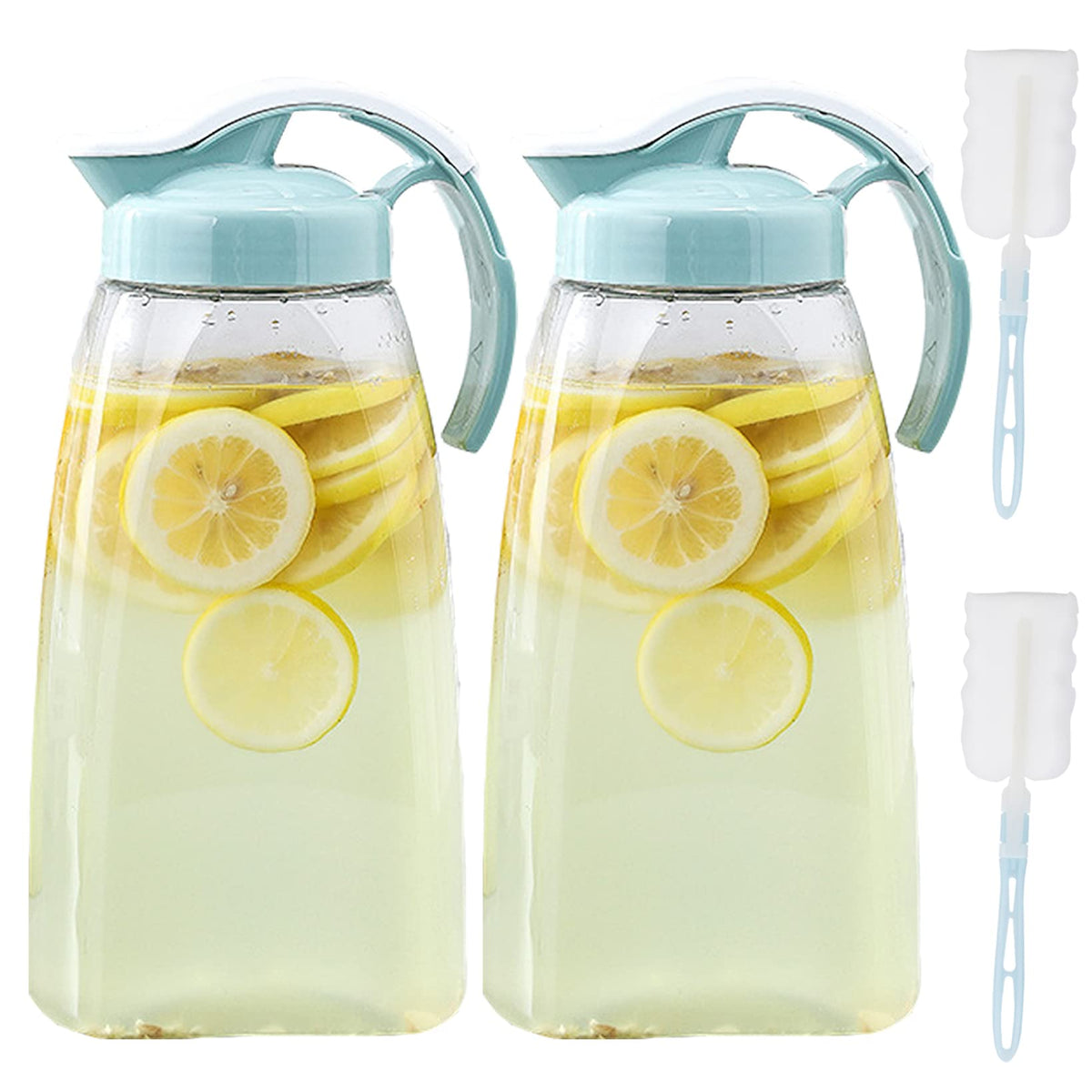 Frcctre jarras-agua-74oz con tapa hermética para almacenamiento seguro.