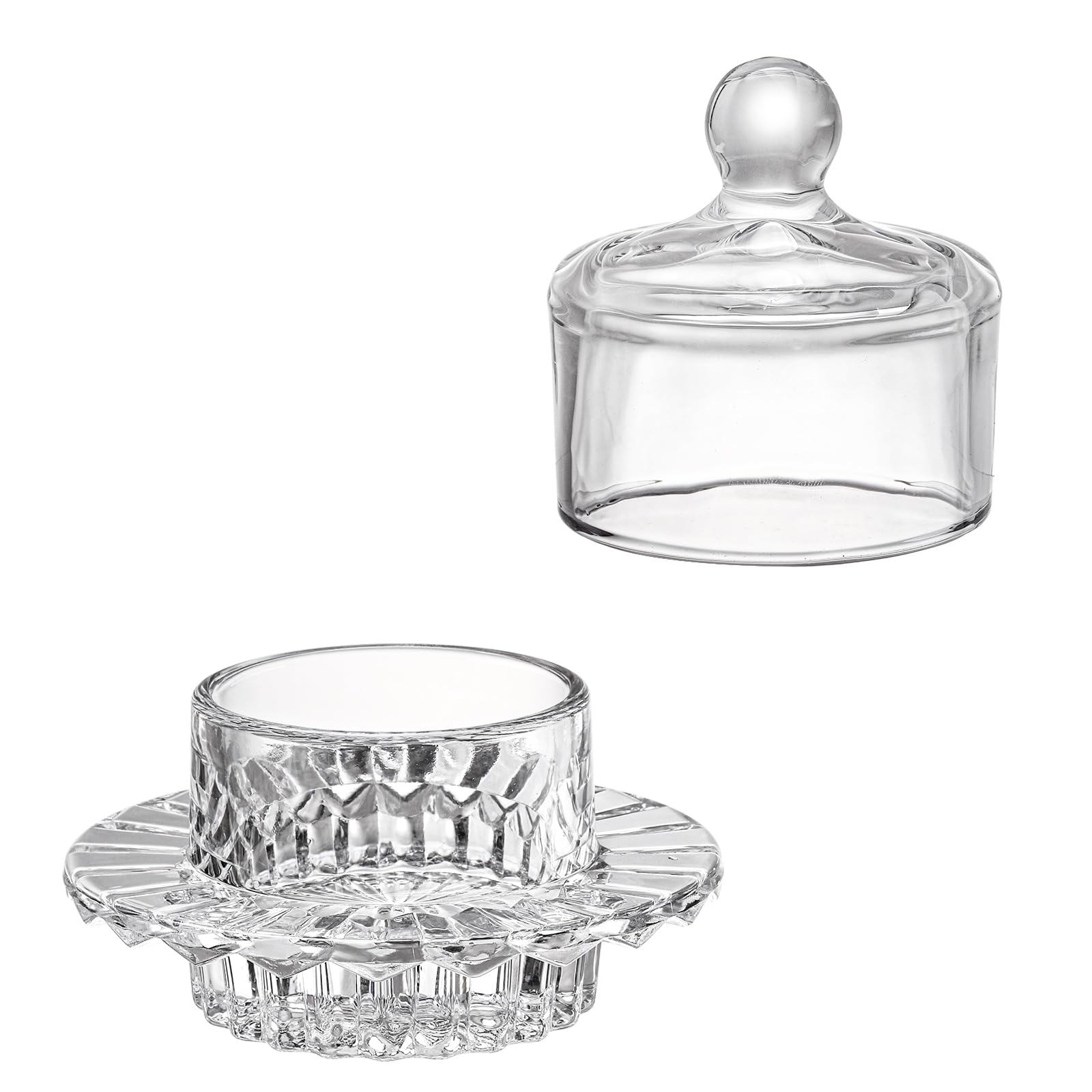 Frcctre mantequillera de cristal transparente: diseño elegante para uso diario.
