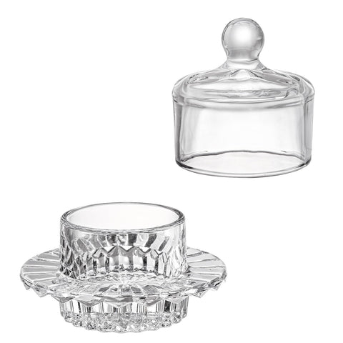 Frcctre mantequillera de cristal transparente: diseño elegante para uso diario.