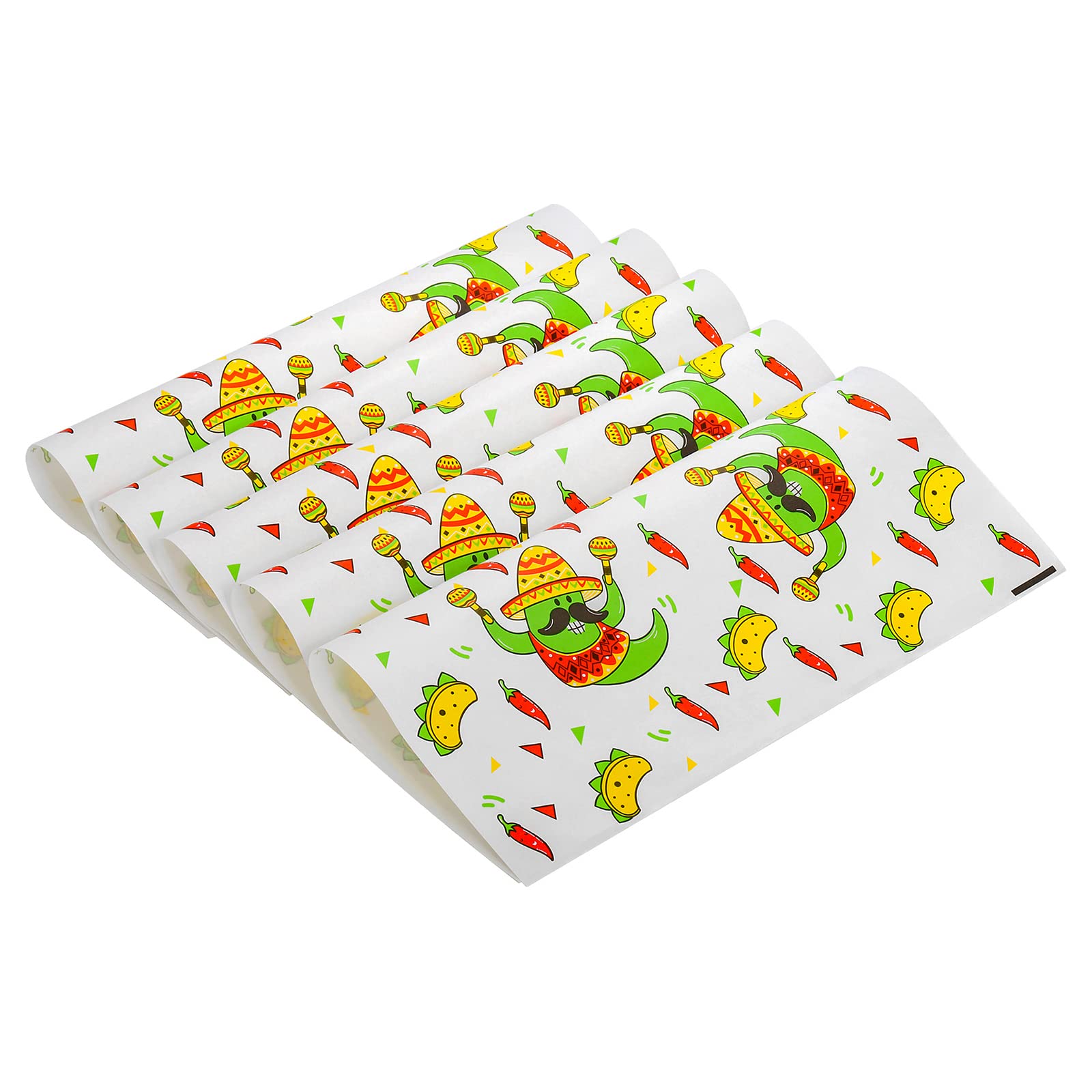 Frcctre papel encerado 12x12 para cestas de comida y presentaciones limpias