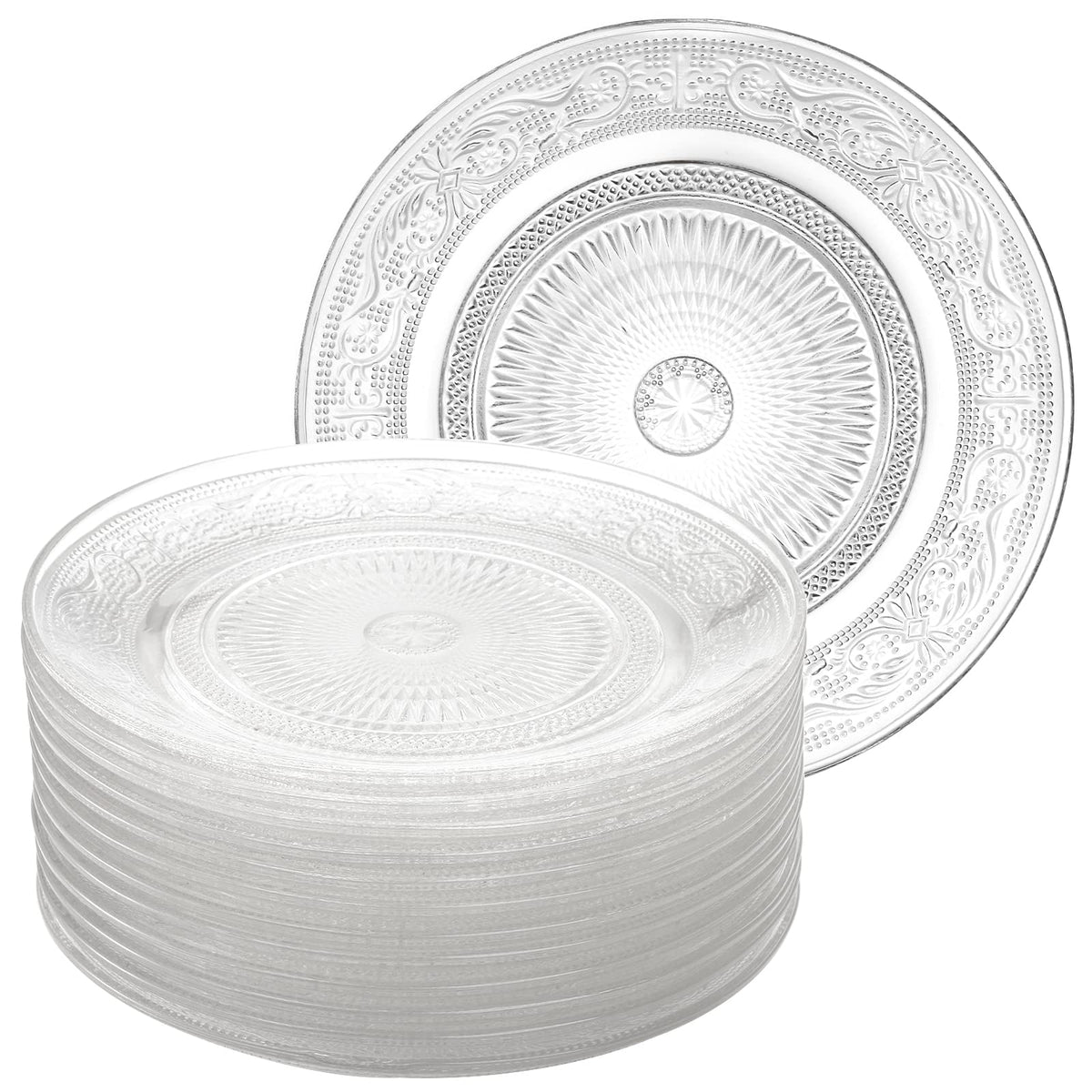 Frcctre plato de cristal para ensalada de 7 pulgadas, ideal para porciones individuales