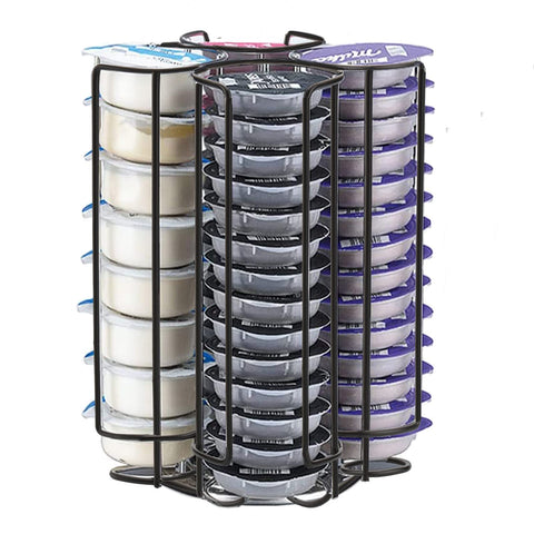 Frcctre soporte cápsulas café, rotación 360° para acceso rápido.