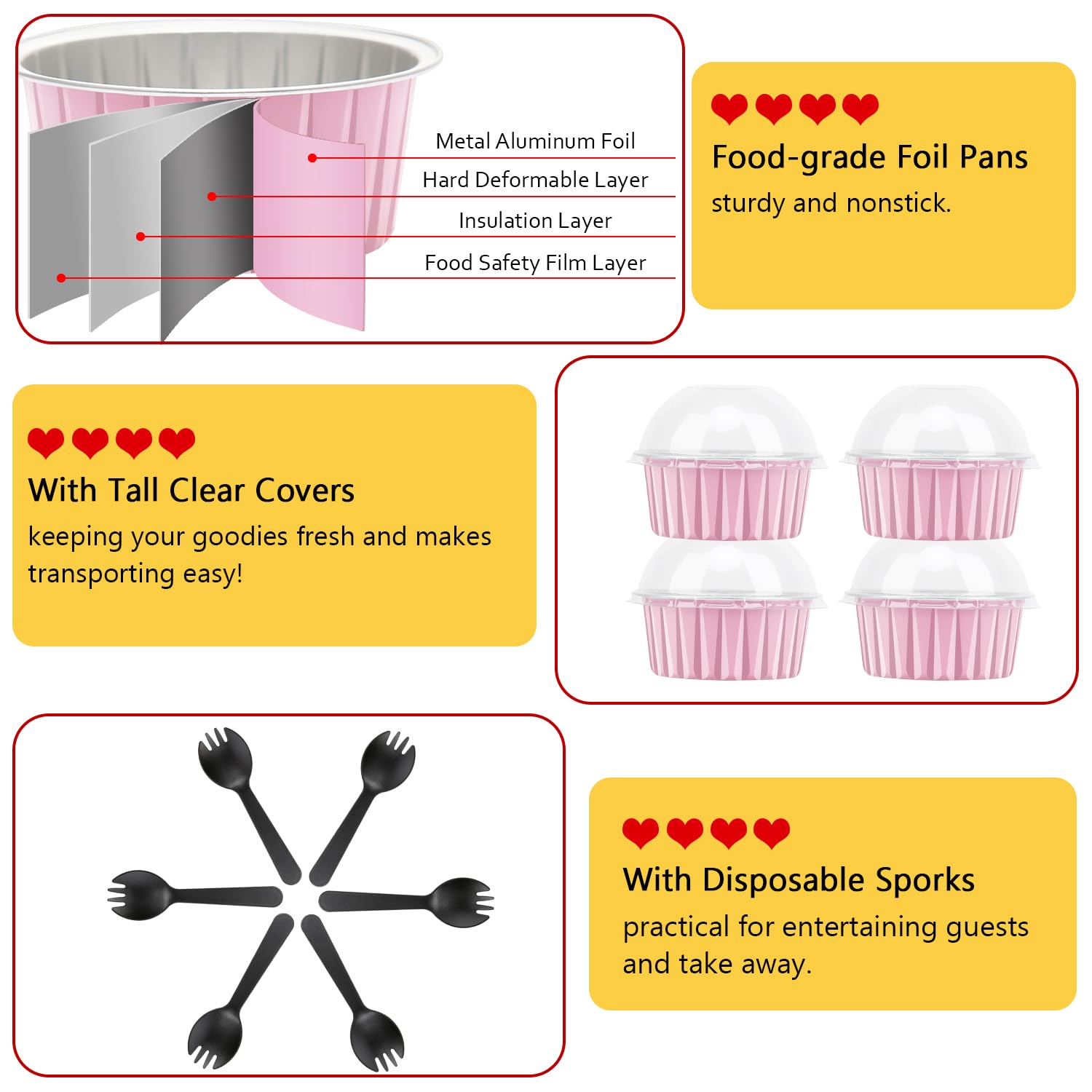 Free-Air moldes de aluminio 5oz aptos para horno, horneado uniforme