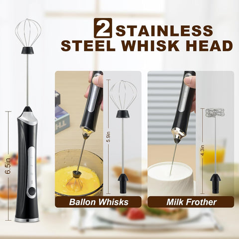 Freebala batidor con dos cabezas para espuma y huevos, ideal para recetas.