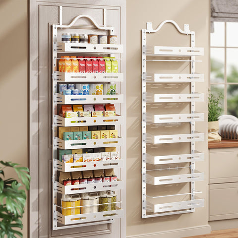 Freexployer organizador-puerta-despensa 8 niveles para ordenar especias y alimentos.