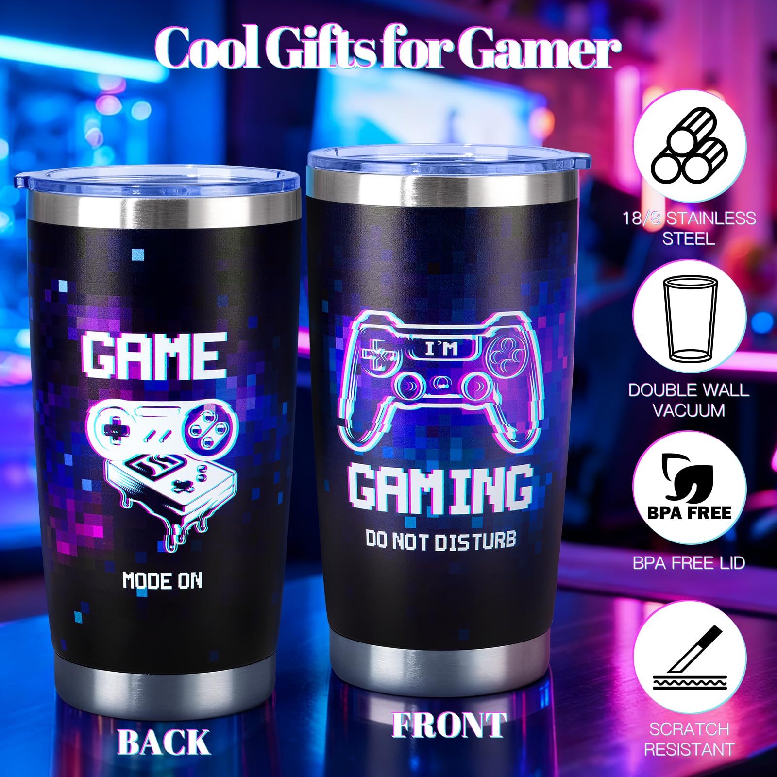 Frerdui calcetines gamer con texto antideslizante para concentración
