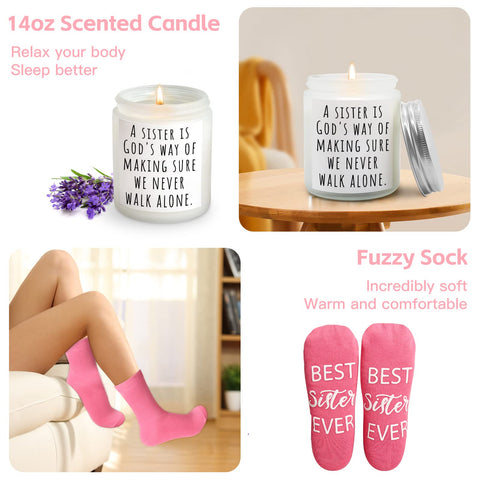 Frerdui calcetines-rosados-para-hermana: calcetines confortables con mensaje divertido, perfectos para regalo ligero.