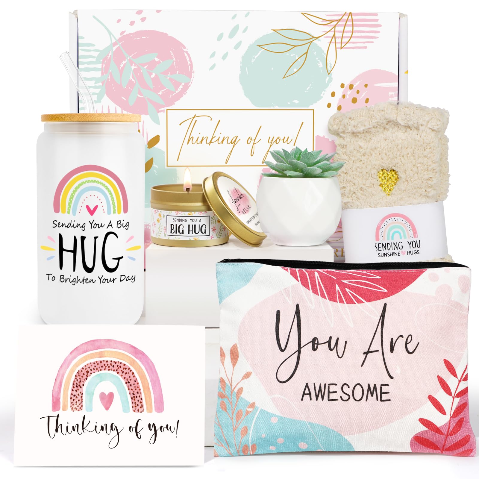 Cesta regalo Frerdui de bienestar para mujer, ideal para animar a una amiga.