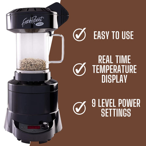 Fresh Roast SR800 nueve niveles de potencia para controlar el tostado