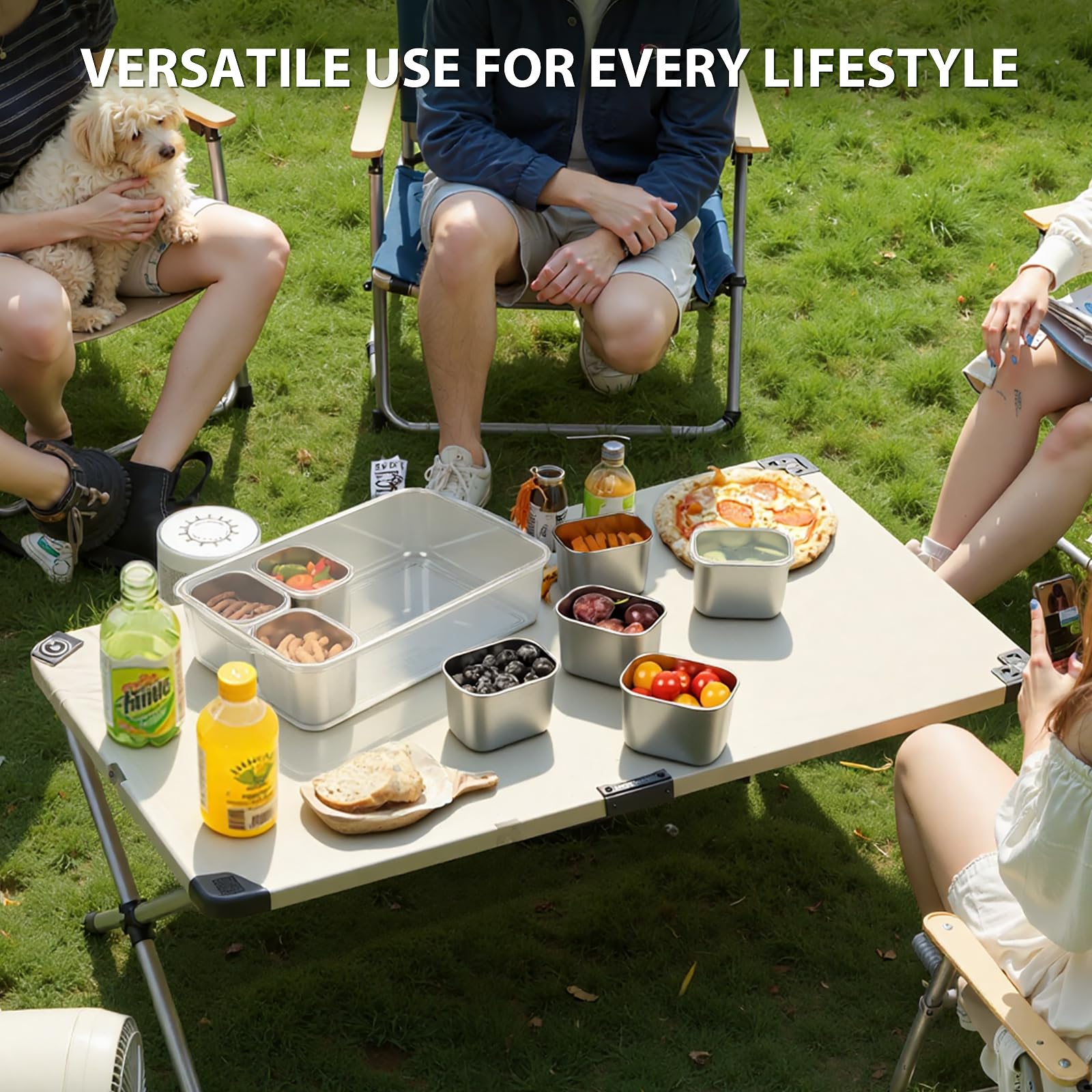 Perfecta para picnics y reuniones con estilo y orden