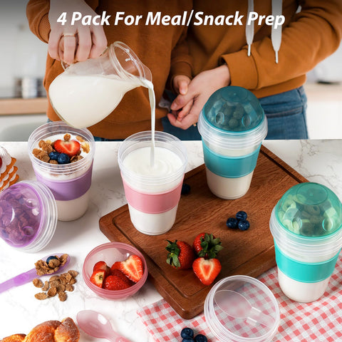 Freshmage contenedor multiusos para ensaladas y frutas, ideal para almuerzo