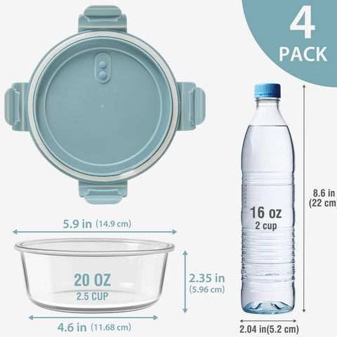 Conjunto Freshmage de 4 contenedores para preparar y almacenar comidas.