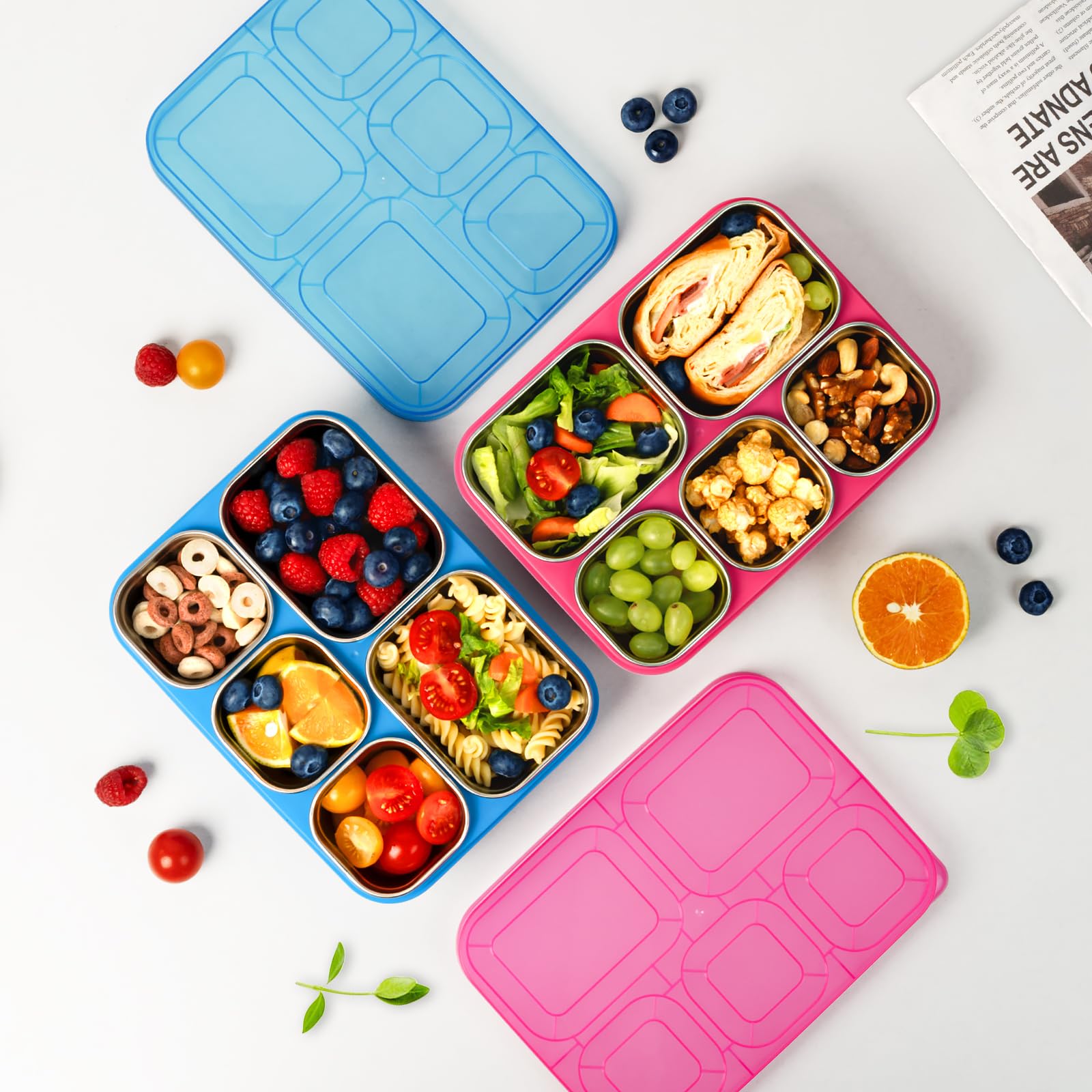 Freshmage colores rosa-azul atractivos para mochila y almuerzo.