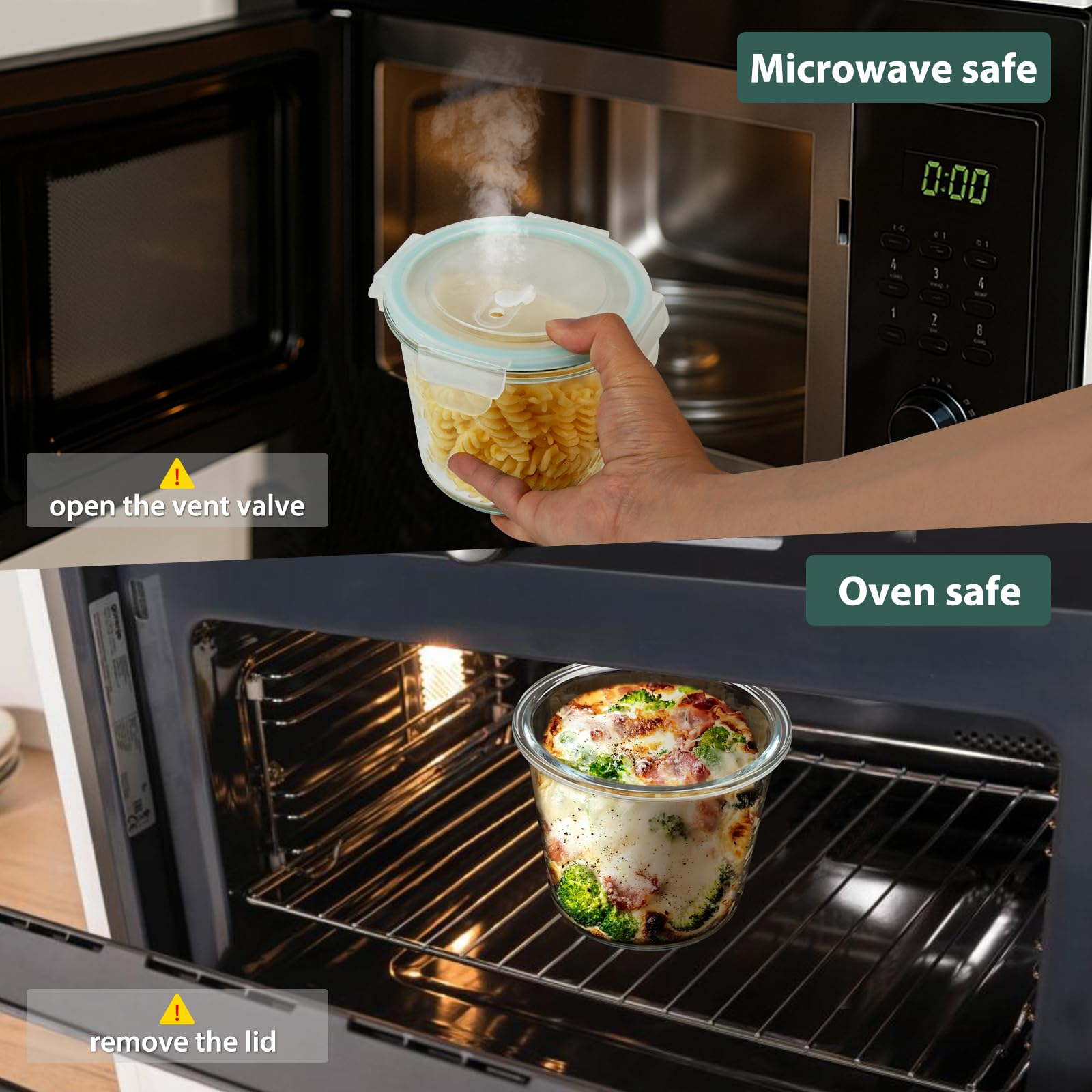 Freshmage uso en microondas y horno para recalentar de forma segura
