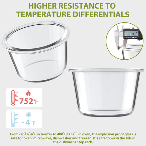Freshmage vidrio apto para microondas, horno, lavavajillas y refrigerador.